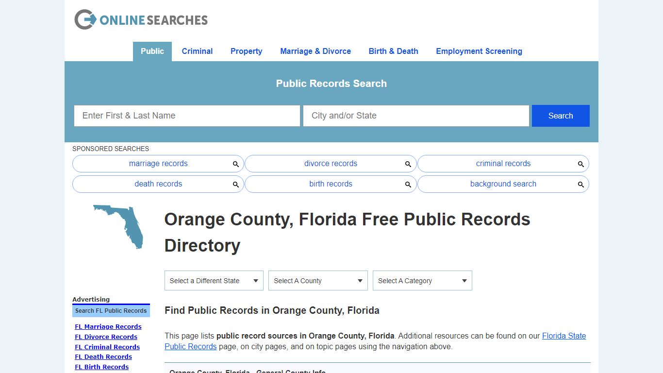 Orange County, Florida Free Public Records Directory